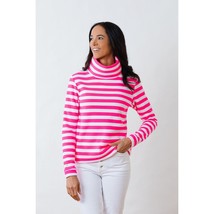 NWT Womens Size XS Dudley Stephens Park Slope Turtleneck in Striped Fleece NEW - £40.17 GBP