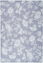 5&#39; X 7&#39; Grey Floral Washable Area Rug - £169.62 GBP