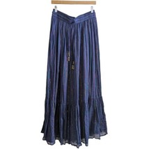 Majorelle Maxi Skirt Navy Blue Shimmer Rainbow Stripe, Women&#39;s Size Large - £37.17 GBP