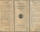 Official Map of Illinois Highways 1934 Issued by Automobile Department  - £11.07 GBP