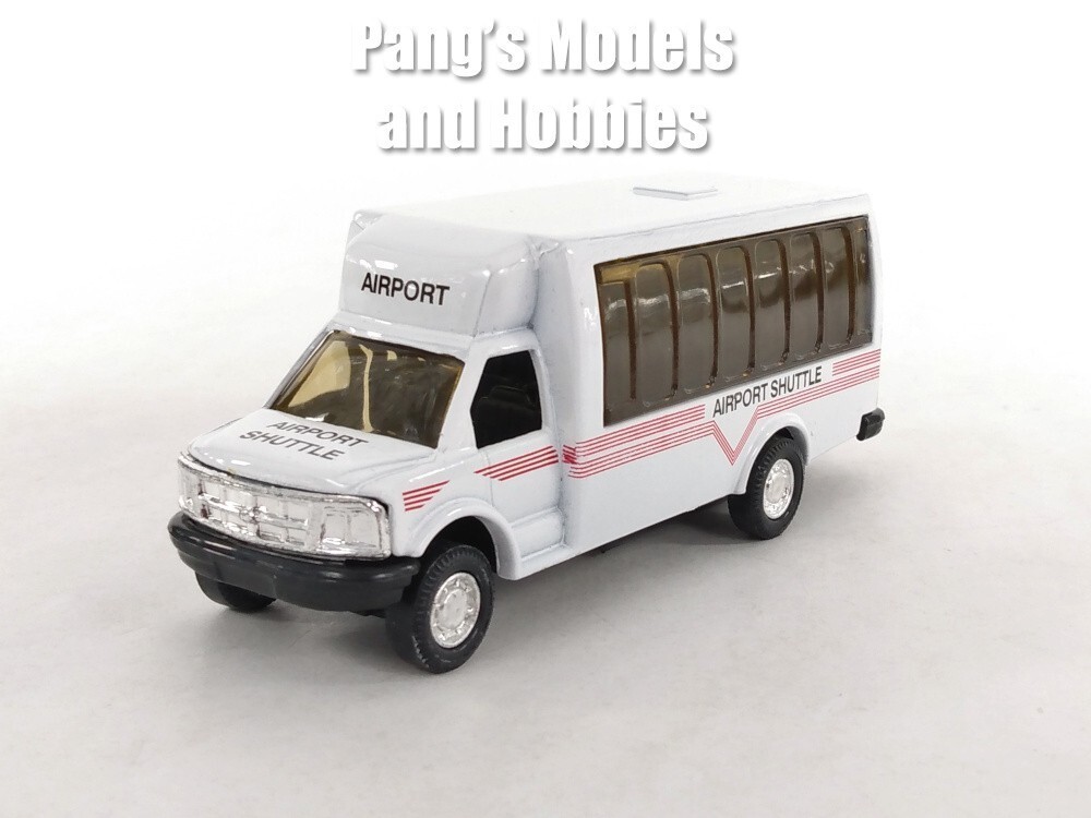 4.75 inch Tour - Airport Shuttle Van Bus - 1/48 Scale Diecast Model - WHITE - $16.82