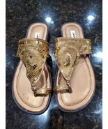 Noel collections Women s Gold Casual Party Wear Ladies Bridal Sandal Size 8 - $34.19 CAD