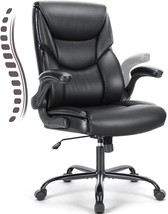 Executive Office Chair - Ergonomic Adjustable Computer Desk, Bonded Leather. - £140.94 GBP