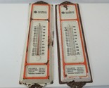 Metal Advertising Wall Thermometers Pair East Chilliwack Agricultural Gr... - $35.79