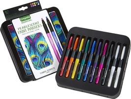 Crayola Pearlescent Paint Markers, Assorted Colors, Multi Surface, 10 Count - £19.10 GBP