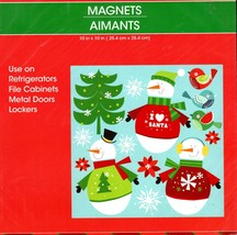 Christmas Holiday Decorative Fridge Magnet Set for Refrigerator, Locker - £7.75 GBP