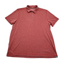 Eddie Bauer Shirt Mens L Red Heathered Active Fit Short Sleeve Collared Polo - $19.68