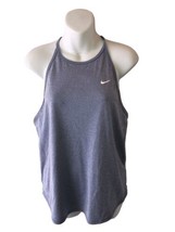 Nike Tank Top Womens Medium Blue W/ Stripes Just Do It Swoosh Sleeveless... - £11.98 GBP