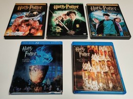 5 Harry Potter Movies DVD And Blu Ray 10 Discs Total Special Features - £21.59 GBP