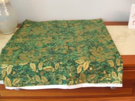 NEW vintage  holiday rhapsody green gold holly Fabric 45&#39;&#39;w  2 yds - £13.51 GBP