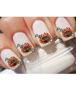 Flaming Harley Flames Motorcycle Salon Quality Nail Art Decals - $16.58 CAD