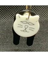 CAT Black &amp; White Hoop Earrings. Cats Are Two Pieces With Spacer Bead Be... - €11,69 EUR