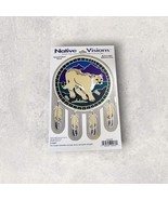 Native Visions Window Transparencies Cougar Feathers Dreamcatcher Sticker - $8.57