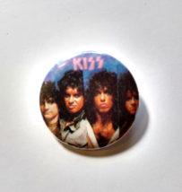Kiss Badge Pinback Button No Makeup Hard Rock Heavy Metal Band Vintage 1... - $15.29