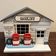 Vintage Wooden Garage Gas Station Pump Music Box “King Of The Road” - £15.56 GBP