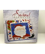 Seasonal Elements Santa Platter 14” Square NIB - $14.80