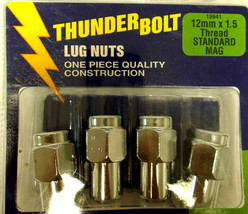 Thunder Bolt Lug Nuts 19941 12mm x 1.5 Tread Standard Mag Set of 4 New Free Ship - £9.74 GBP