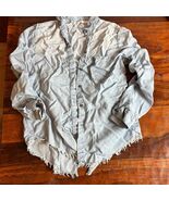Beachlunchlounge Women's Blue Denim Button-Up Shirt Size S - $18.81