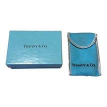 Authentic Tiffany &amp; Co. Jewelry Box Bag 3.25”x2.25” Pendant Key Ring Gif... - £33.62 GBP