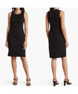 Eliza J Faux Pearl Sleeveless Shift Dress Classic Little Black Dress Siz... - €85,44 EUR