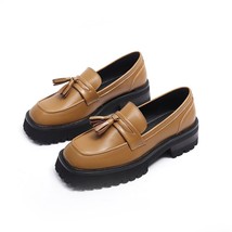 2021Spring Autumn Fashion New Women Loafers Genuine Leather Casual Shoes Woman S - £89.79 GBP