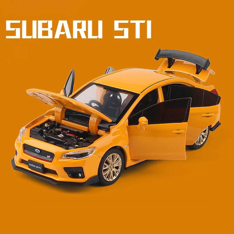 1:32 JDM Subaru STI WRX 2016 BRZ Supercar Alloy Diecast Car Model -STI Y... - £25.45 GBP