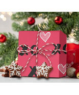 White Hearts,Black XO on Lt Red, Valentine wrapping paper, medium roll, ... - $38.02 CAD
