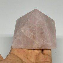 0.88 lbs, 2.4&quot;x3&quot;x3.1&quot;, Rose Quartz Pyramid Crystal Gemstone Polished, B31624 - £64.94 GBP