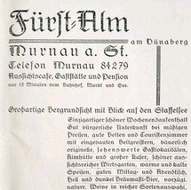 1940 Prince Alm Hotel Restaurant Murnau Advertisement Germany Import DWMM3 - $29.99