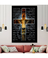 Bible Verse Wall Decor Lion of Judah Gift for Jesus Christ Canvas Wall Art - £18.13 GBP+