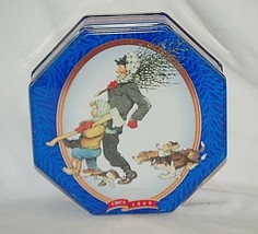 Vtg 1997 Advertising Norman Rockwell circa 1949 Snickers Litho Tin Can Container - £10.12 GBP