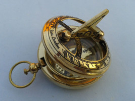 Nautical Hand-Made Brass Working Sundial Compass  - £27.94 GBP