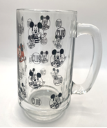 Vintage Mickey Mouse Club Tall Glass Mug Clear 16 Oz - $451.99 MXN
