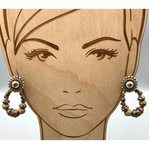 Chunky Vintage Door Knocker Earrings with a Sassy Tribal Flair, Omega Back - £30.16 GBP