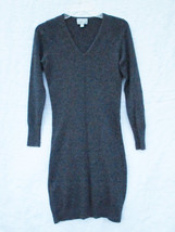 PURE Collection Cashmere Blend Sweater Dress Dark Gray US Size 4 UK 10 E... - $28.49
