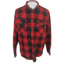 Northwest Territory vtg Men shirt l/s buffalo plaid p2p 26 XL flannel 2 pockets - £22.31 GBP