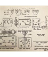 McGill University Rivets Joints 1965 Mechanical Drawing Print Engineerin... - $557.00 MXN