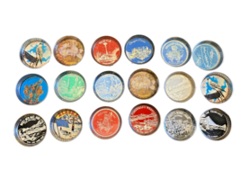 18 Travel Coasters US States Cities Metal Colorado California New Mexico... - $36.33