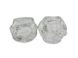 Kosta Boda Snowball Clear Glass Votive Candle Holder Heavy - $39.55