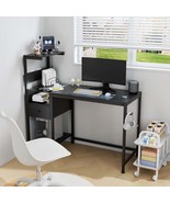 Computer Desk w/ Power Outlet &amp; Storage - Black - €90,21 EUR