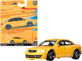 Audi S4 Quattro w Sunroof Yellow Deutschland Design Series Diecast Car Hot Wheel - $19.40