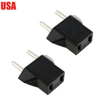 2 X Travel Adapter Round Plug From 110V To 220V European - £12.64 GBP