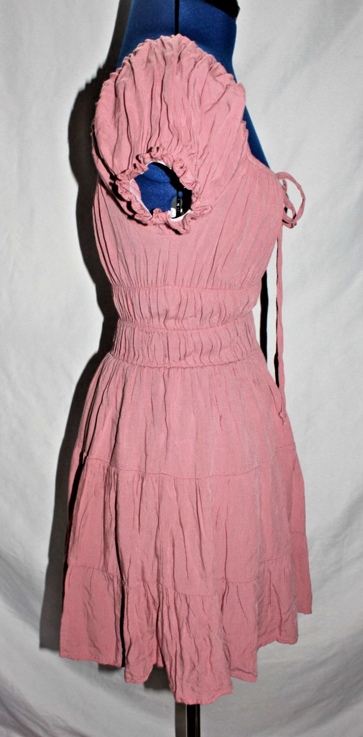 I Love Oasis Women's Size S Mauve Off Shoulder Elastic Waist Tiered Mini Dress Item image 6