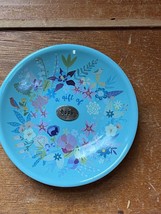 Two’s Company Small Light Blue Ceramic w Colorful Botanicals &amp; HOPE Metal Center - £9.02 GBP