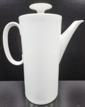 Thomas Rosenthal Germany White Porcelain 9&quot; Coffee Teapot With Lid Handl... - $49.47