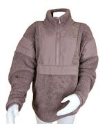 Victorias Secret Sherpa Sweater Jacket Womens L Brown Teddy 1/2 Zip Pull... - €23,90 EUR