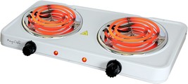 MegaChef Electric Easily Portable Ultra Lightweight Dual Coil Burner Cooktop - $66.94 CAD
