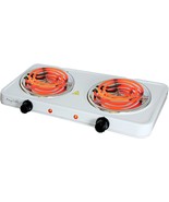 MegaChef Electric Easily Portable Ultra Lightweight Dual Coil Burner Coo... - £39.12 GBP