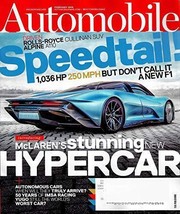 Automobile Magazine February 2019 McLaren Speedtail HYPER GT, Renault&#39;s ... - £5.14 GBP