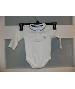 Janie and Jack Layette Hippo White LS Snap Tee Size 3/6 Months  EUC - €10,20 EUR